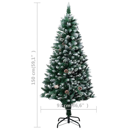 Kunstkerstboom Met Led En Kerstballen En Dennenappels 180 Cm Goud 1