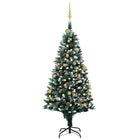 Kunstkerstboom Met Verlichting Kerstballen Dennenappels 80 Cm 180 x 100 cm Goud