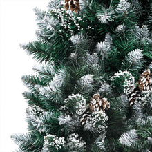 Kunstkerstboom met LED en kerstballen en dennenappels 240 cm