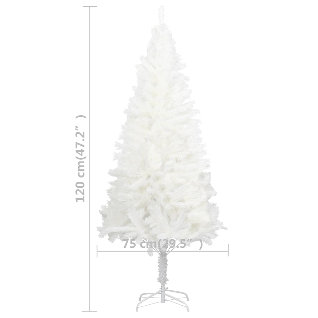 Kunstkerstboom Met Verlichting En Kerstballen 20 Cm Wit 120 x 75 cm Goud