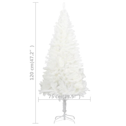 Kunstkerstboom Met Verlichting En Kerstballen 20 Cm Wit 120 x 75 cm Goud