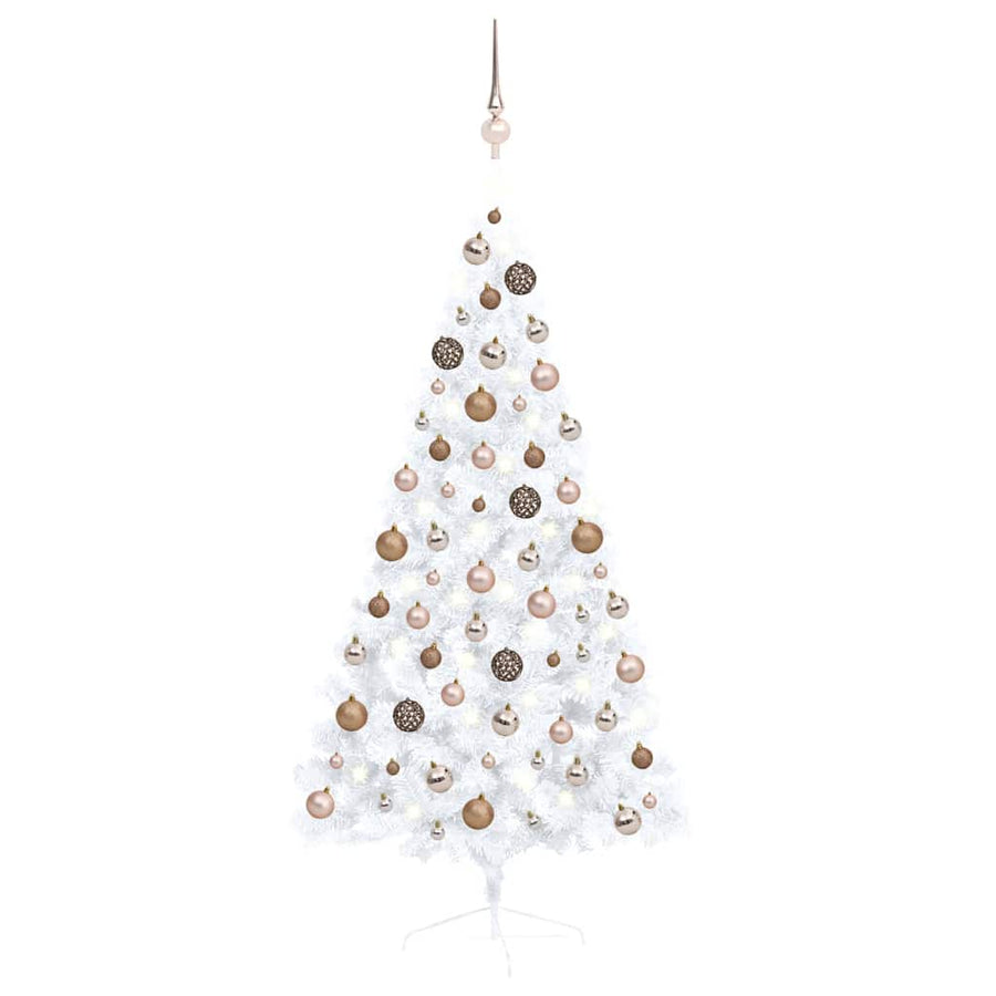Kunstkerstboom Met Verlichting En Kerstballen Half 1
