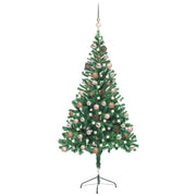 Kunstkerstboom 150 cm met verlichting en ballen