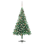 Kunstkerstboom Met Verlichting En Kerstballen 546 Takken 80 Cm 180 x 90 cm green and rose