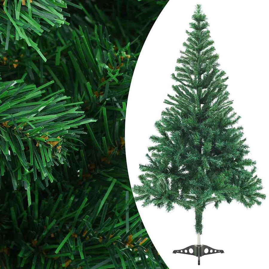 Kunstkerstboom Met Verlichting En Kerstballen 546 Takken 180 Cm 180 x 90 cm groen en roze
