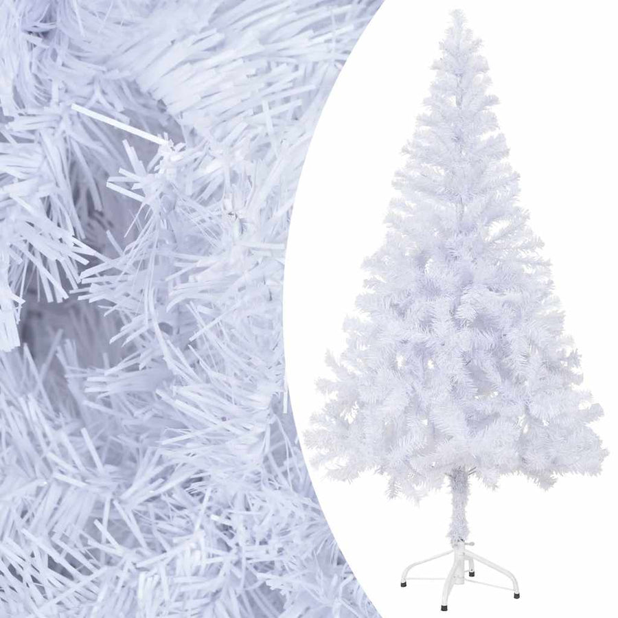 Kunstkerstboom Met Verlichting En Kerstballen 230 Takken 120 Cm 120 x 65 cm wit en rozé