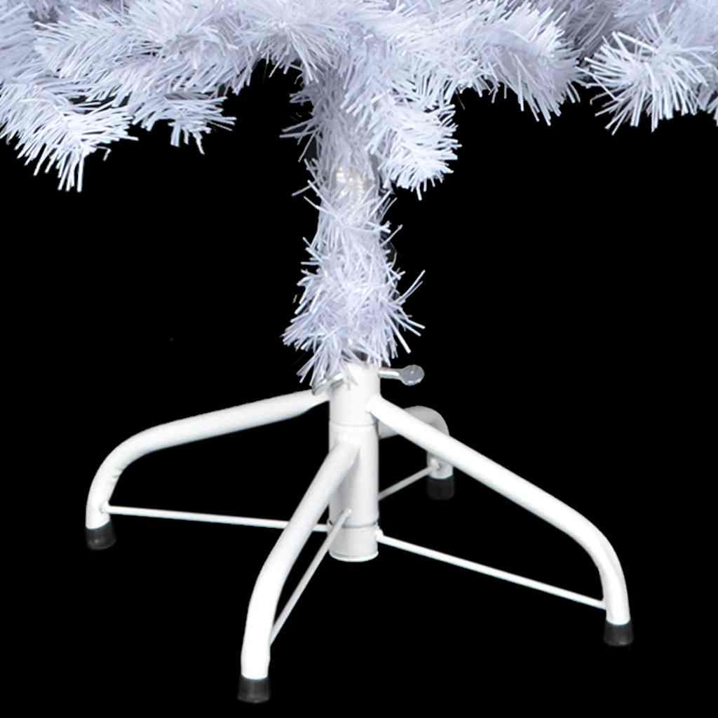Kunstkerstboom Met Verlichting En Kerstballen 230 Takken 120 Cm 120 x 65 cm wit en rozé