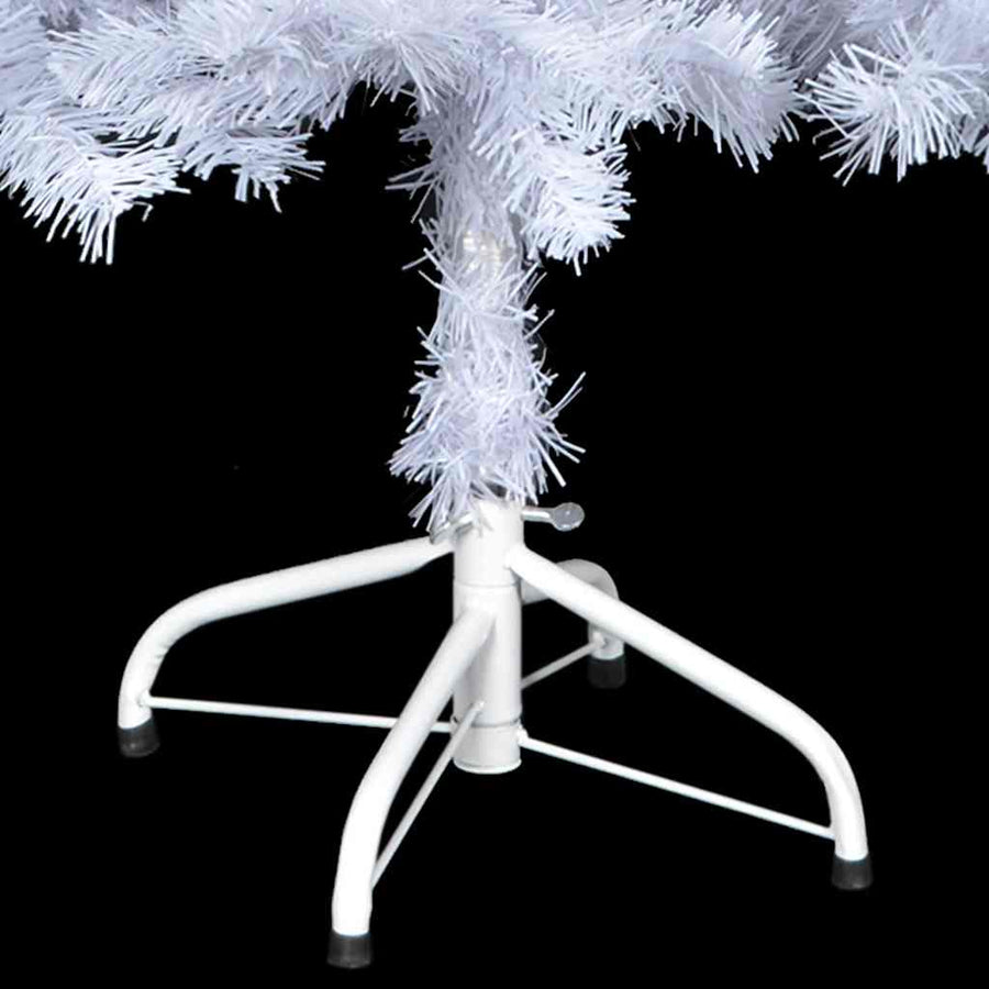 Kunstkerstboom Met Verlichting En Kerstballen 230 Takken 120 Cm 120 x 65 cm wit en rozé