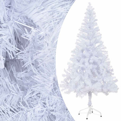Kunstkerstboom Met Verlichting En Kerstballen 380 Takken 150 Cm 150 x 70 cm wit en rozé