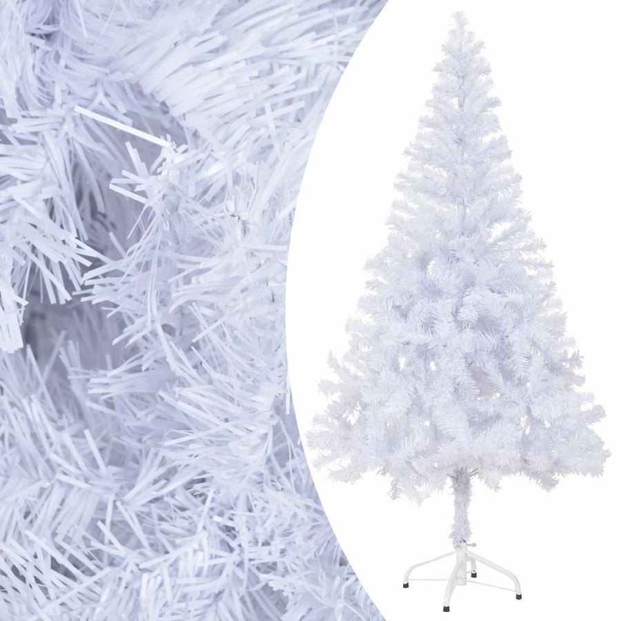 Kunstkerstboom Met Verlichting En Kerstballen 380 Takken 150 Cm 150 x 70 cm wit en rozé