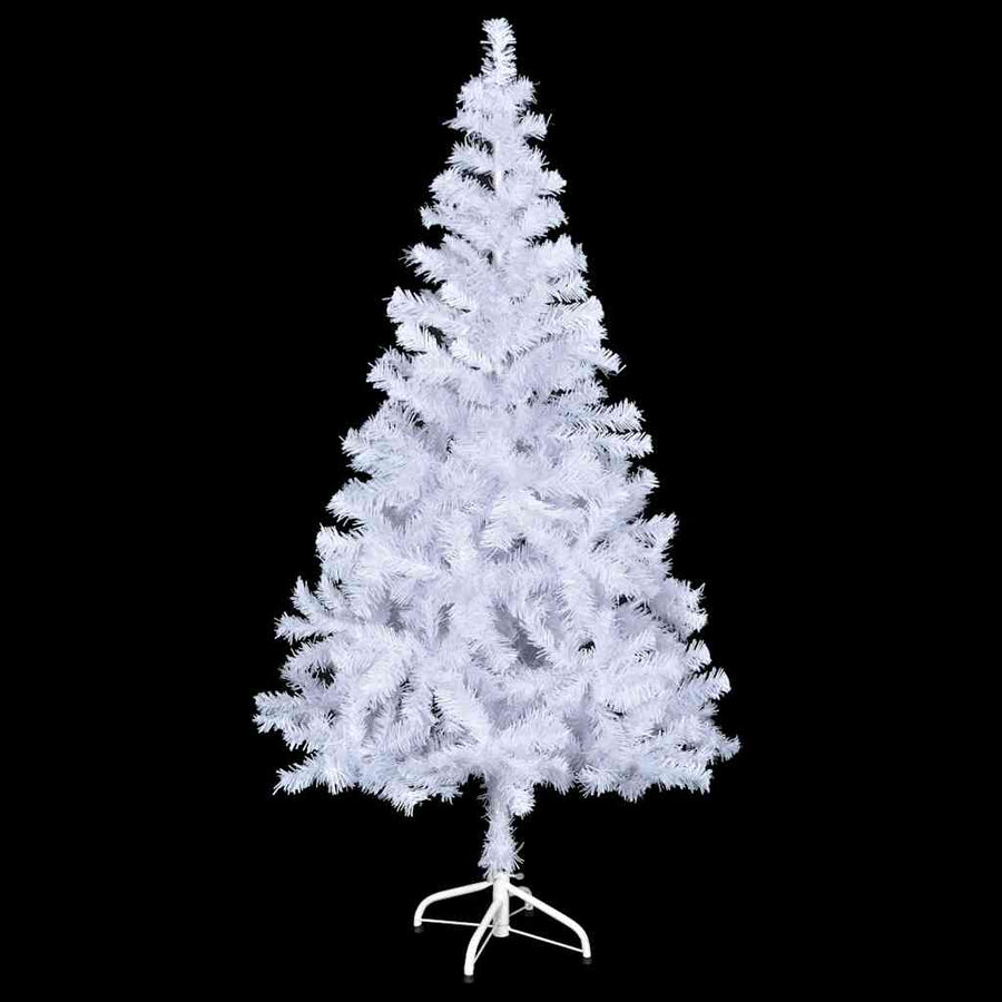 Kunstkerstboom Met Verlichting En Kerstballen 380 Takken 150 Cm 150 x 70 cm wit en rozé