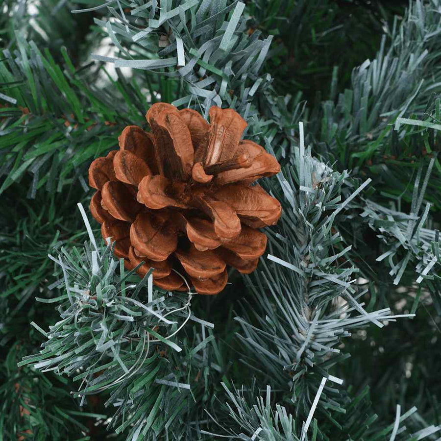 Kunstkerstboom Met Verlichting Kerstballen Dennenappels 180 Cm 180 x 90 cm Rozen