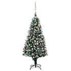 Kunstkerstboom Met Verlichting Kerstballen Dennenappels 80 C5 150 x 93 cm Rozen