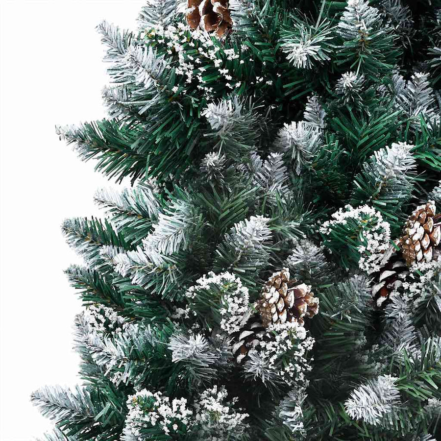 Kunstkerstboom Met Verlichting Kerstballen Dennenappels 180 Cm 180 x 100 cm Rozen