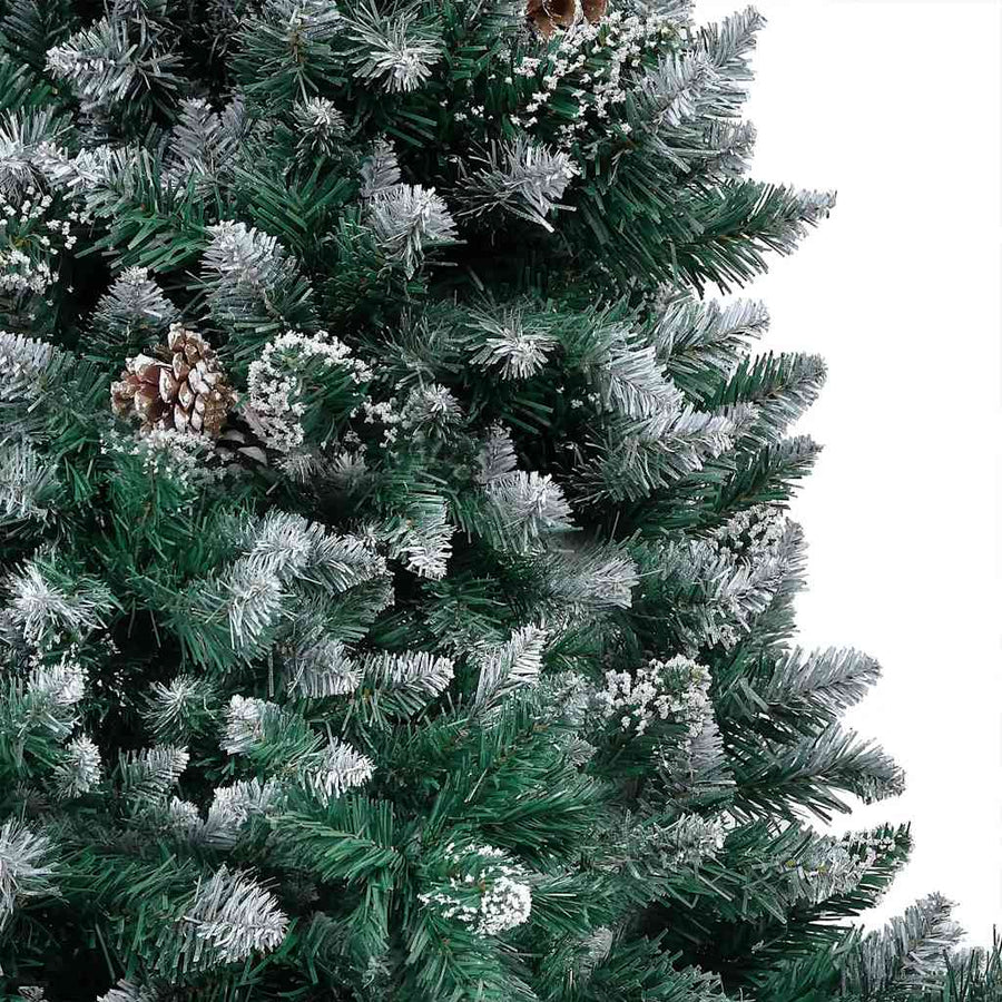 Kunstkerstboom Met Verlichting Kerstballen Dennenappels 180 Cm 180 x 100 cm Rozen