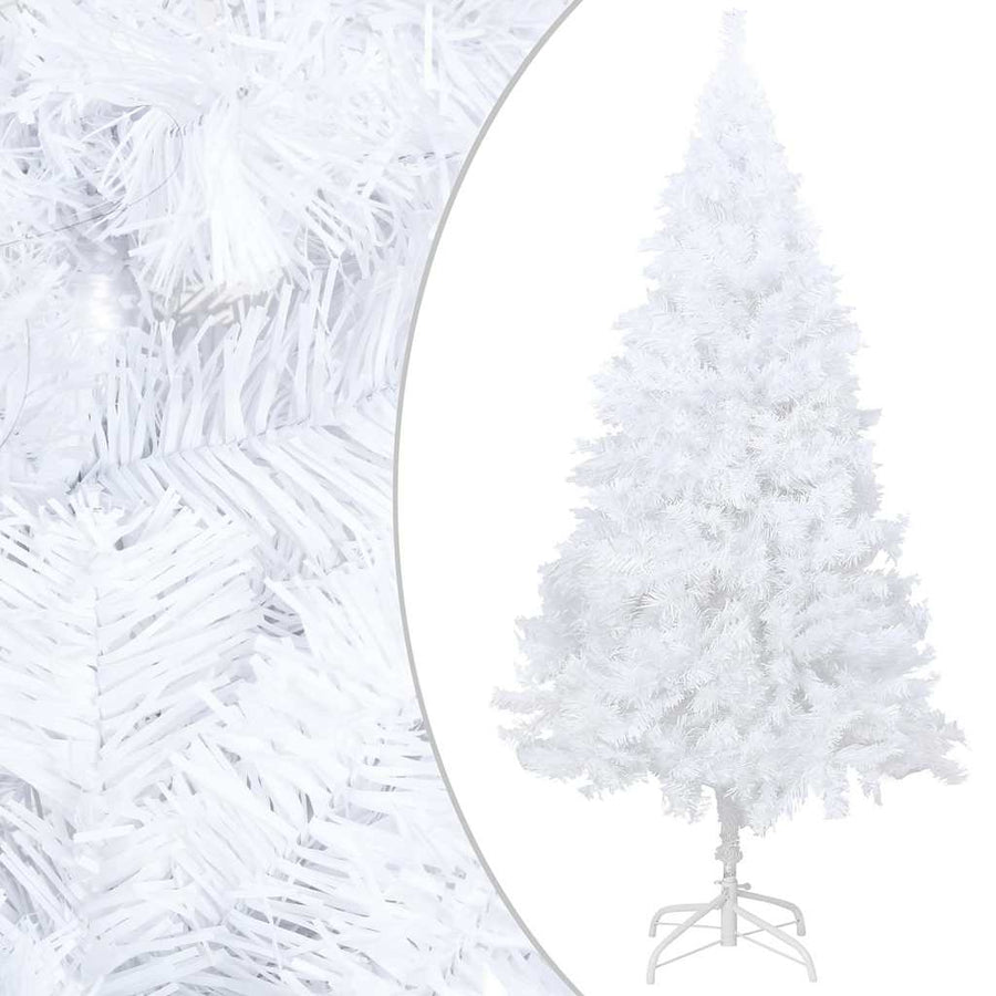 Kunstkerstboom Met Verlichting En Kerstballen 120 Cm Pvc 120 x 60 cm wit en rozé