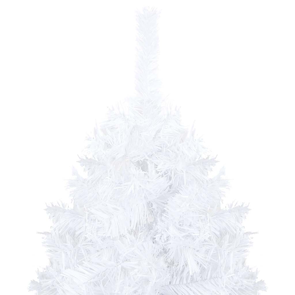 Kunstkerstboom Met Verlichting En Kerstballen 120 Cm Pvc 120 x 60 cm wit en rozé