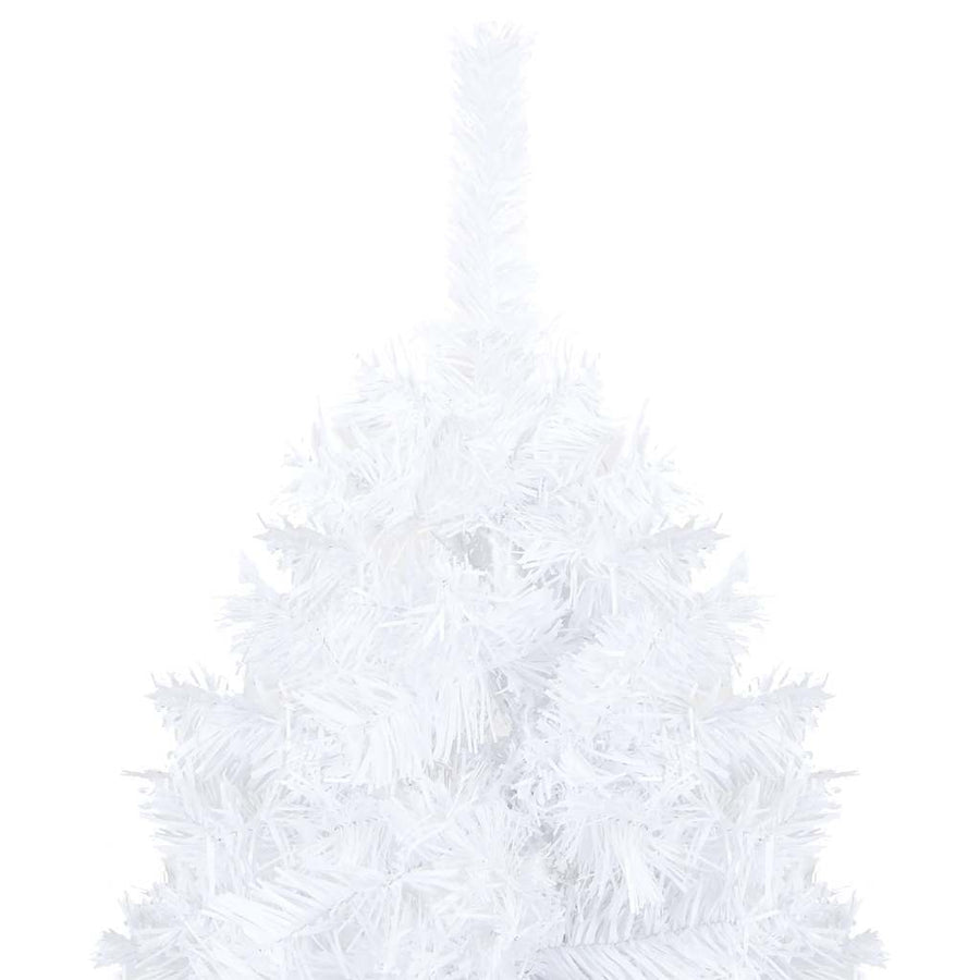 Kunstkerstboom Met Verlichting En Kerstballen 120 Cm Pvc 120 x 60 cm wit en rozé