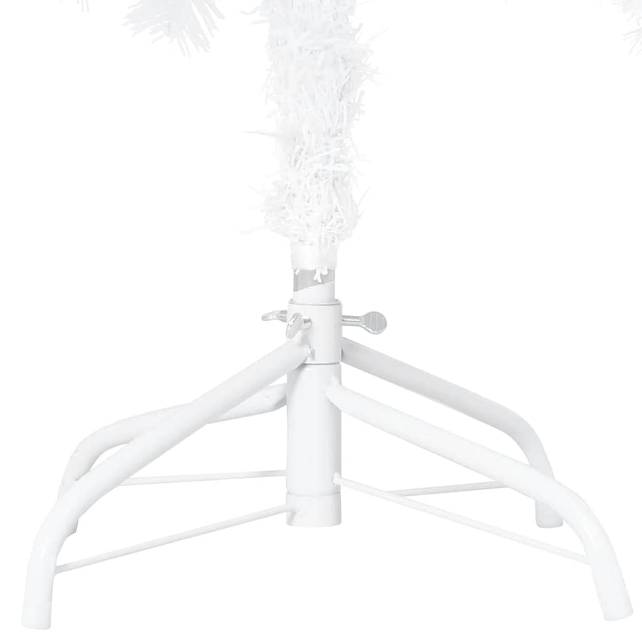Kunstkerstboom Met Verlichting En Kerstballen 120 Cm Pvc 120 x 60 cm wit en rozé