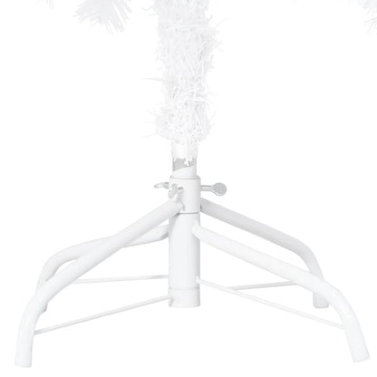 Kunstkerstboom Met Verlichting En Kerstballen 150 Cm Pvc 150 x 80 cm wit en rozé