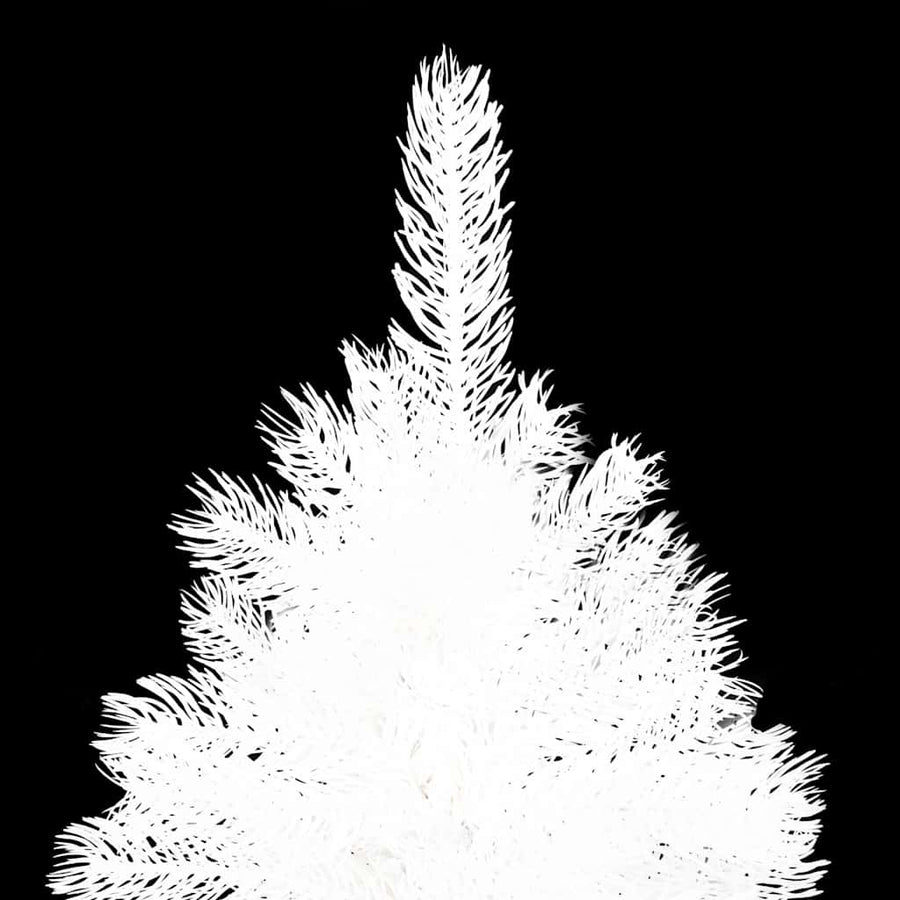 Kunstkerstboom Met Verlichting En Kerstballen 120 Cm Wit 120 x 75 cm Rozen