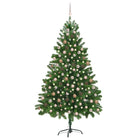 Kunstkerstboom Met Verlichting En Kerstballen 20 Cm Groen 210 x 105 cm Rozen