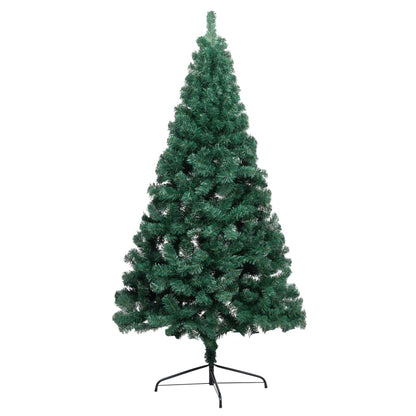 Kunstkerstboom Met Verlichting En Kerstballen Half 20 Cm 120 x 68 cm Groen en rood