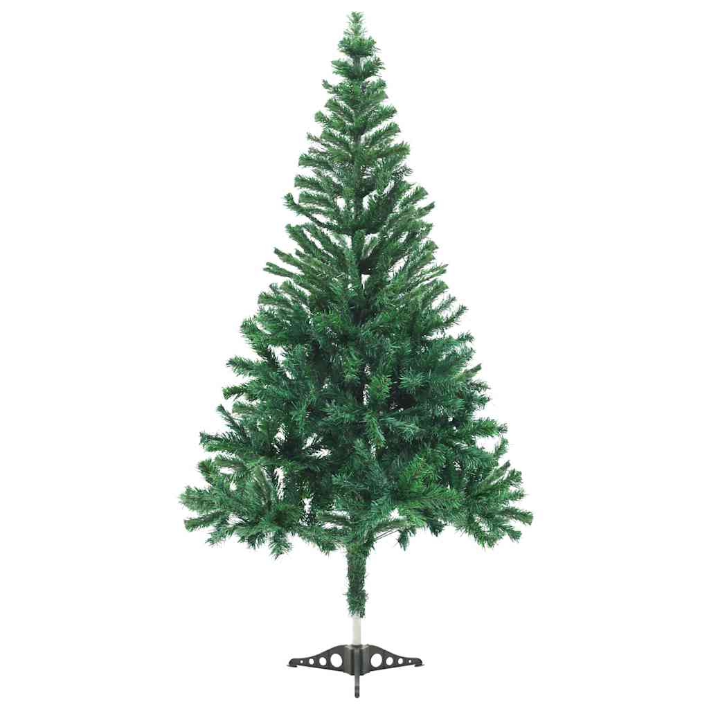 Kunstkerstboom Met Verlichting En Kerstballen 230 Takken 120 Cm 120 x 65 cm Groen en rood