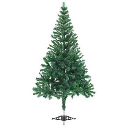 Kunstkerstboom Met Verlichting En Kerstballen 230 Takken 120 Cm 120 x 65 cm Groen en rood