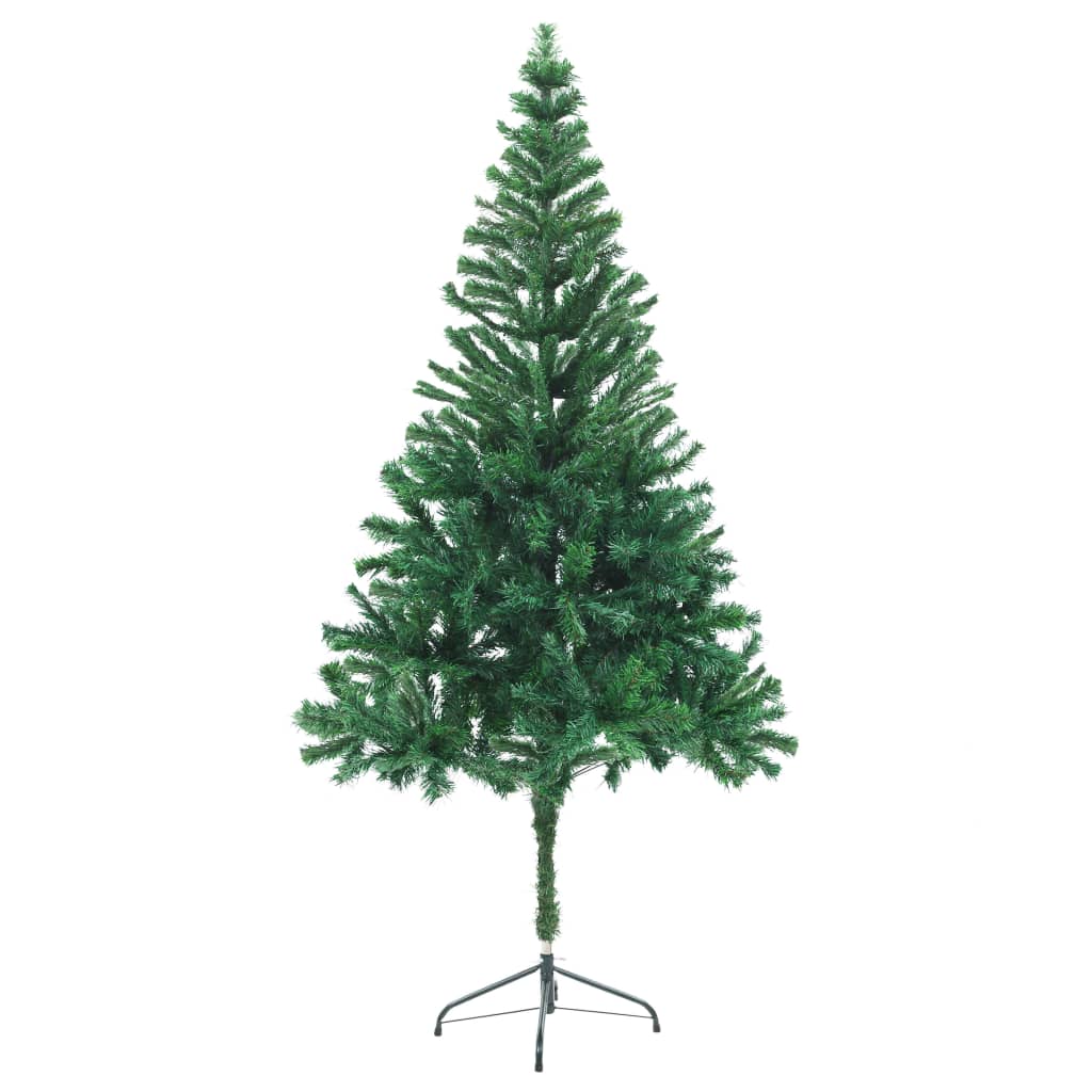 Kunstkerstboom Met Verlichting En Kerstballen 546 Takken 80 Cm 180 x 90 cm Groen en rood