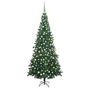 Kunstkerstboom 240 cm groen met verlichting en kerstballen