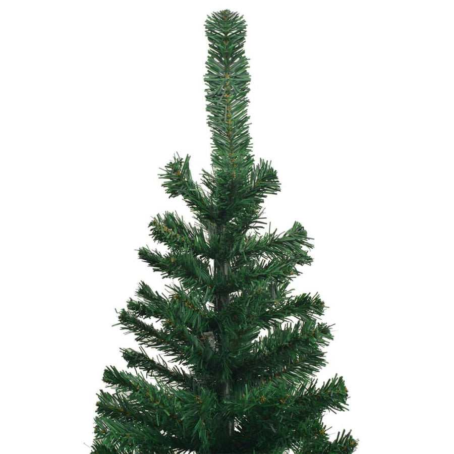 Kunstkerstboom Met Verlichting En Kerstballen L 240 Cm 240 x 120 cm Groen en rood