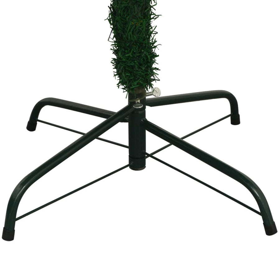 Kunstkerstboom Met Verlichting En Kerstballen L 240 Cm 240 x 120 cm Groen en rood