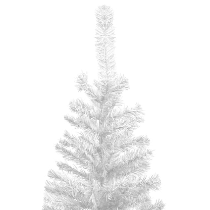 Kunstkerstboom Met Verlichting En Kerstballen L 240 Cm 240 x 120 cm Wit en grijs