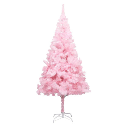 Kunstkerstboom Met Verlichting En Kerstballen 20 Cm Pvc 210 x 120 cm Roze en grijs