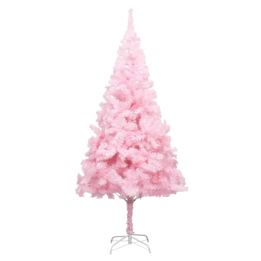 Kunstkerstboom Met Verlichting En Kerstballen 20 Cm Pvc 210 x 120 cm Roze en grijs
