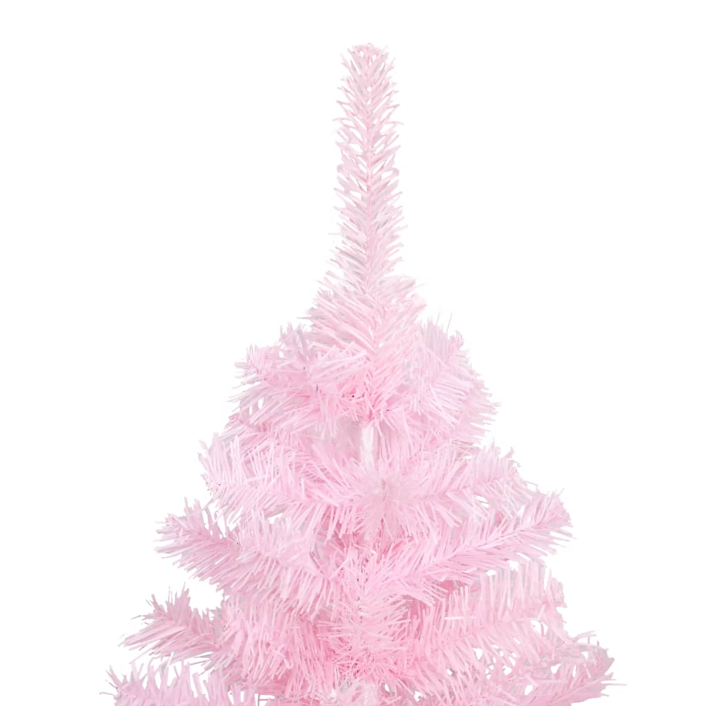 Kunstkerstboom Met Verlichting En Kerstballen 20 Cm Pvc 210 x 120 cm Roze en grijs