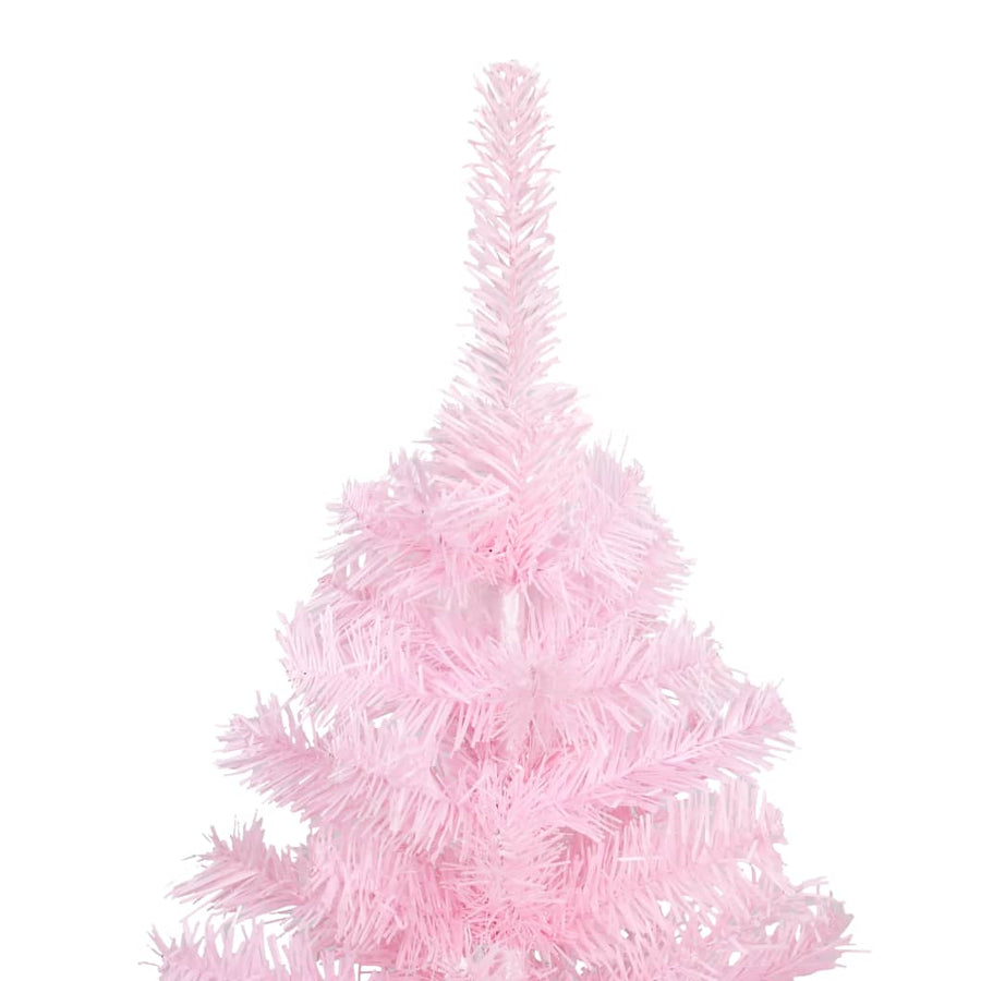 Kunstkerstboom Met Verlichting En Kerstballen 20 Cm Pvc 210 x 120 cm Roze en grijs