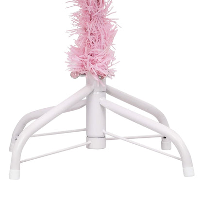 Kunstkerstboom Met Verlichting En Kerstballen 20 Cm Pvc 210 x 120 cm Roze en grijs