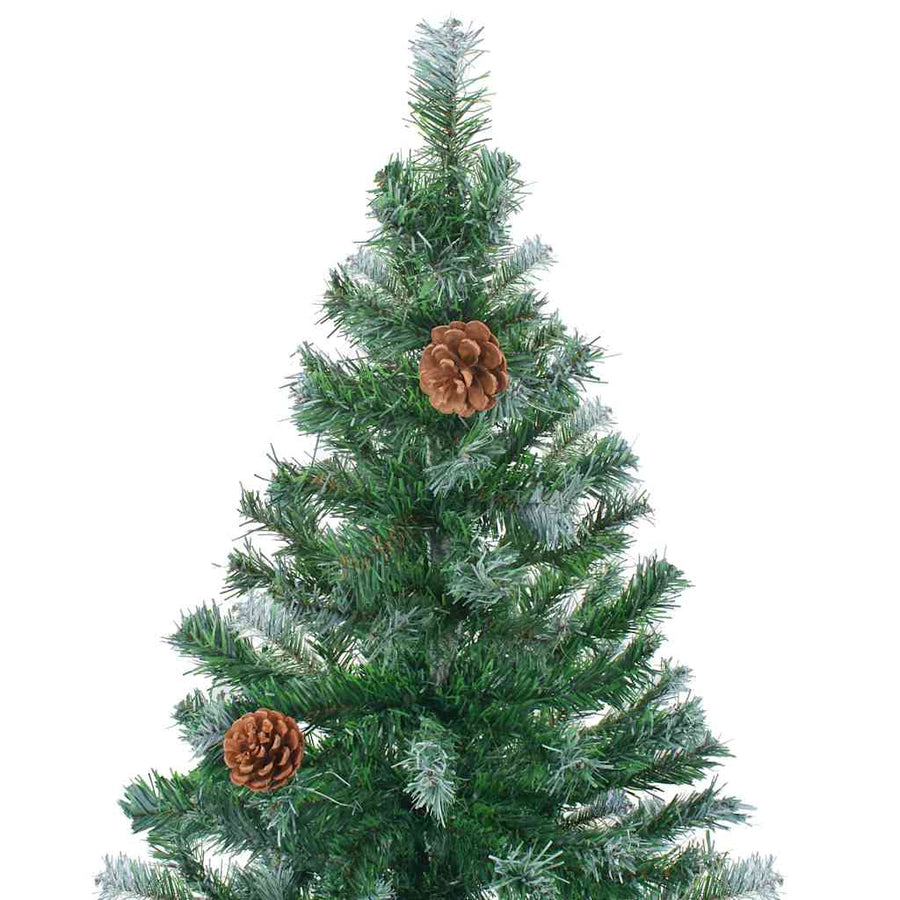 Kunstkerstboom Met Verlichting Kerstballen Dennenappels 210 Cm