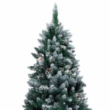 Kunstkerstboom met verlichting kerstballen dennenappels 240 cm