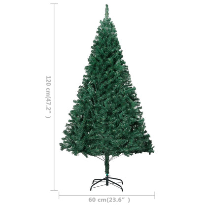 Kunstkerstboom Met Verlichting En Kerstballen 20 Cm Pvc 120 x 60 cm Groen en rood