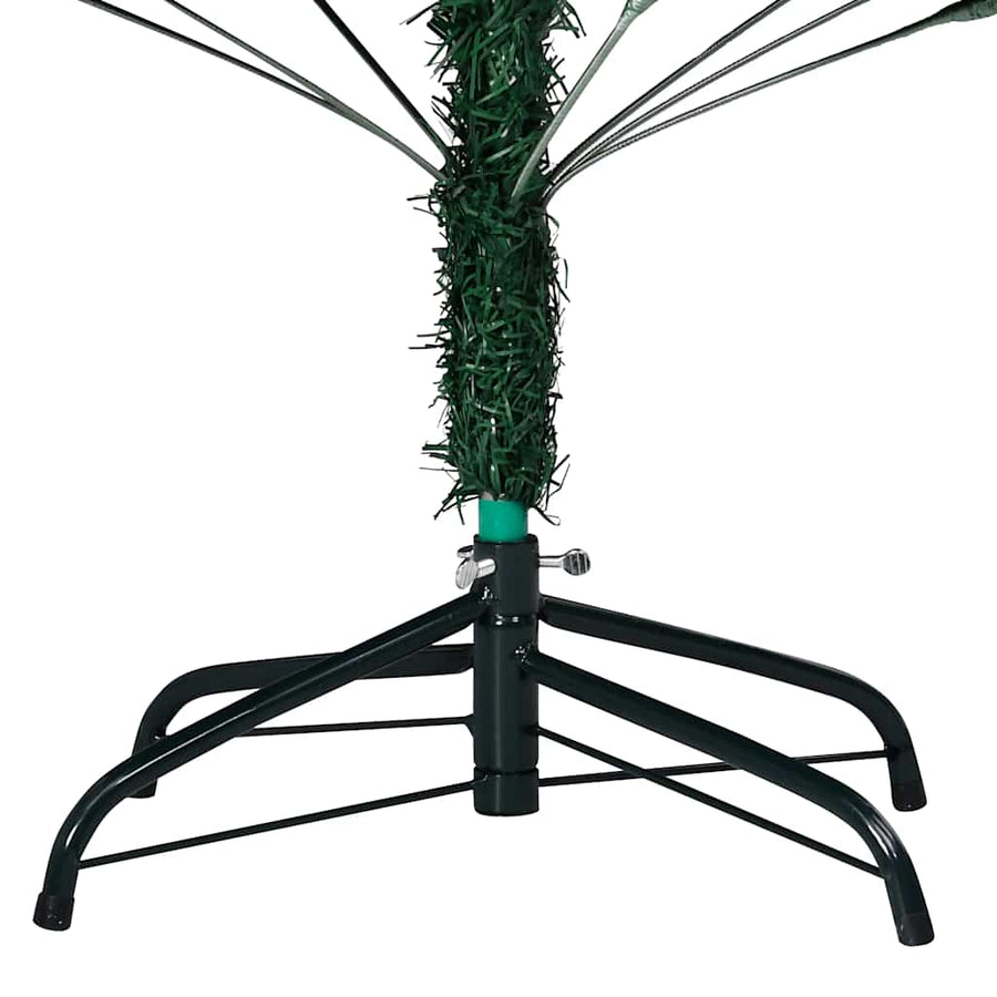 Kunstkerstboom Met Verlichting En Kerstballen 240 Cm 240 x 125 cm Groen en rood