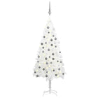 Kunstkerstboom Met Verlichting En Kerstballen 20 Cm 120 x 75 cm Wit