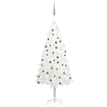 Kunstkerstboom Met Verlichting En Kerstballen 150 Cm Pvc 150 x 75 cm