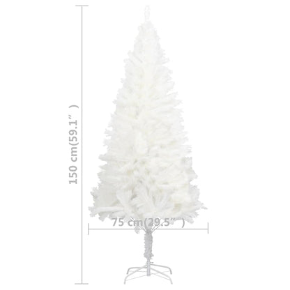 Kunstkerstboom Met Verlichting En Kerstballen 150 Cm Pvc 150 x 75 cm