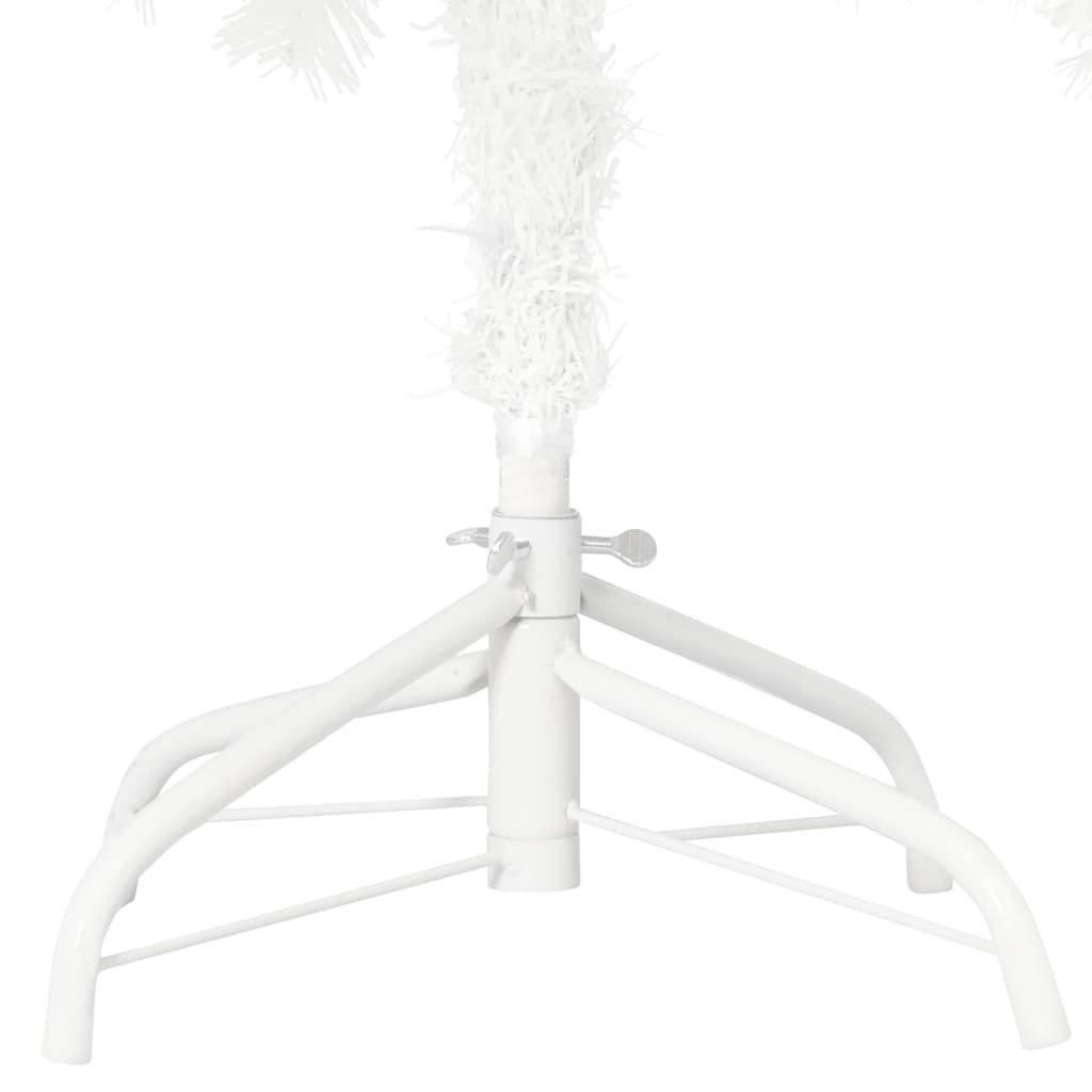 Kunstkerstboom Met Verlichting En Kerstballen 240 Cm 240 x 100 cm Wit