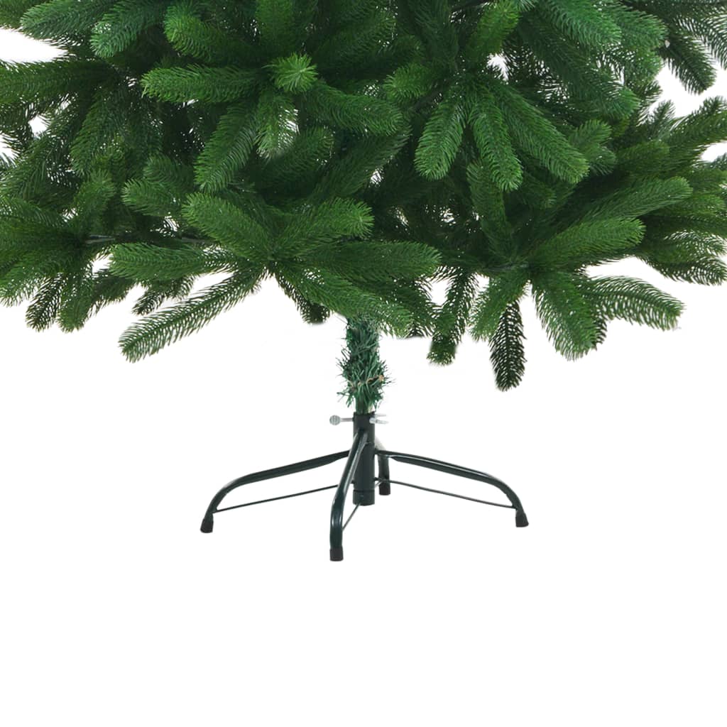 Kunstkerstboom Met Verlichting En Kerstballen 50 Cm Groen 150 x 75 cm Wit