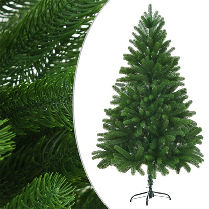 Kunstkerstboom Met Verlichting En Kerstballen 80 Cm Groen 180 x 90 cm Wit