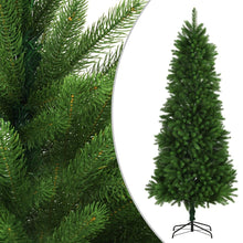 Kunstkerstboom Met Verlichting En Kerstballen 240 Cm Groen 240 x 100 cm Wit